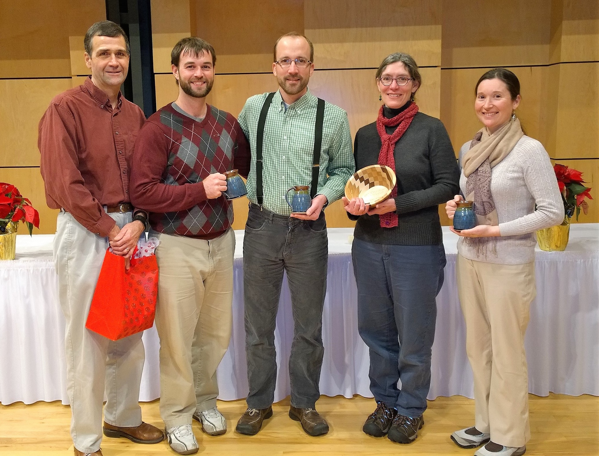 Left to right: Bill Minter, Tom Hartzell, Jonathon Schramm, Carol Good-Elliott, Maria Tice.