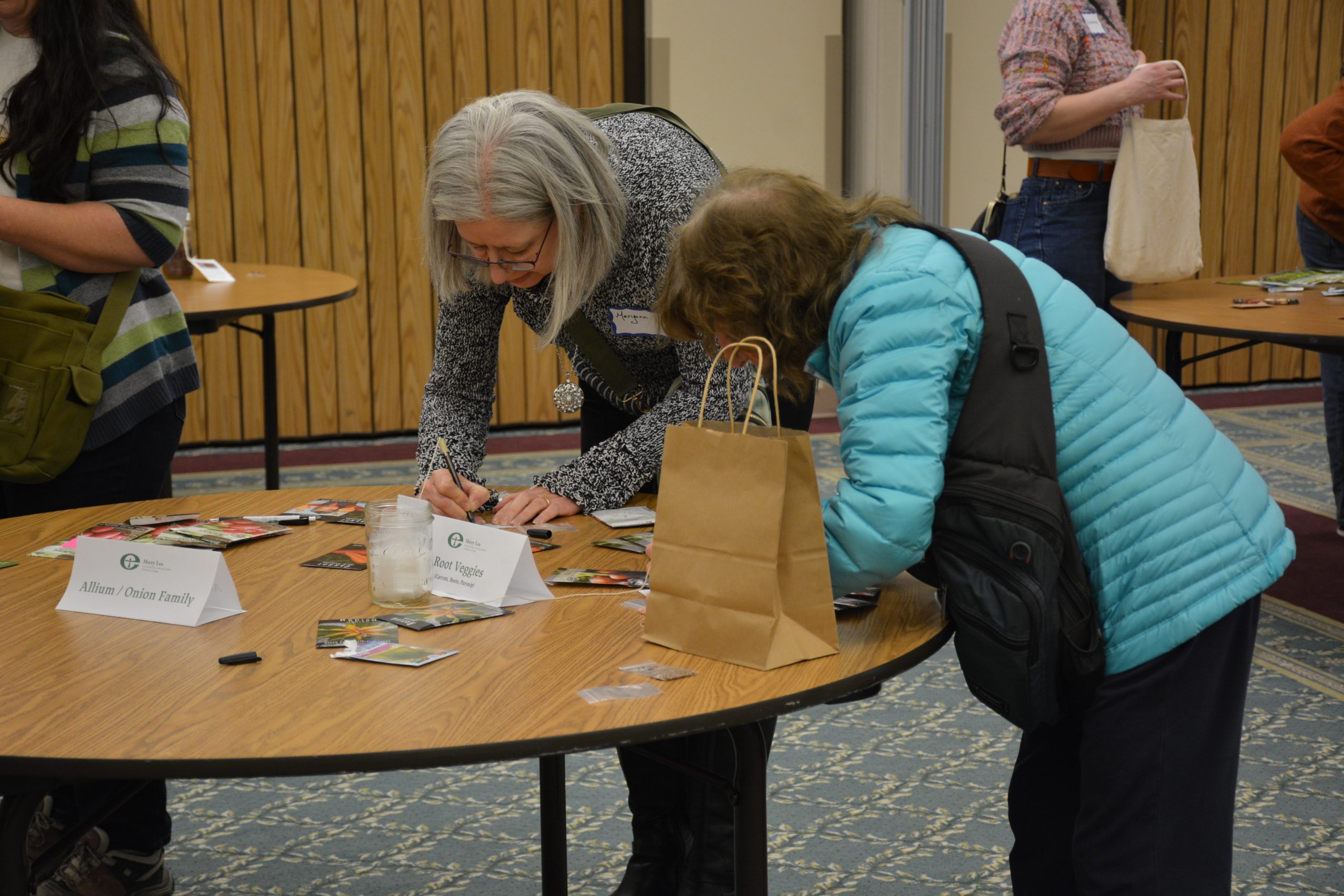 community seed tables at seed swap